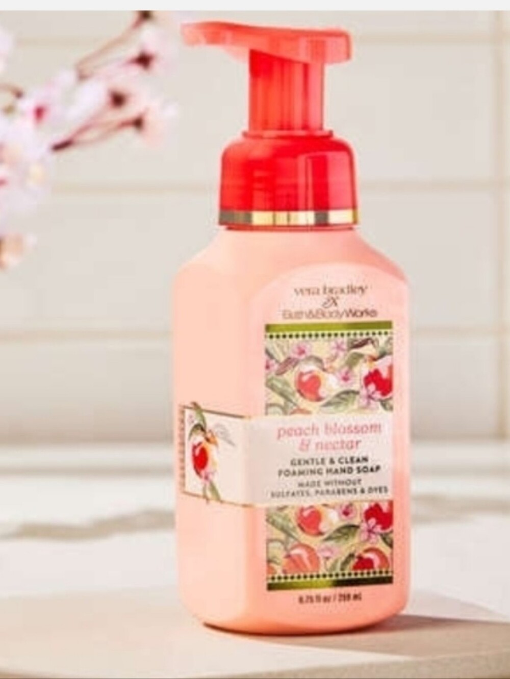 Vera Bradley Peach Blossom & Nectar Foaming Hand Soap
